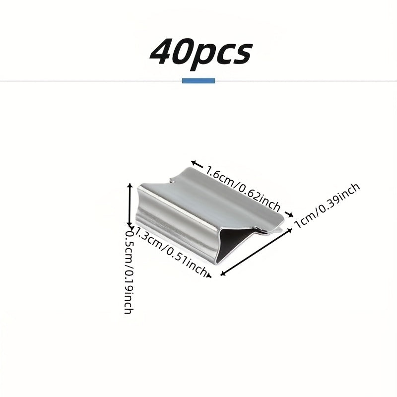 40pcs Long Tail Clip Iron Clip Office Stationery Paper Binding Small Clip