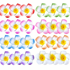 24pcs Flower Hawaii Style Hair Clips for Tropical Party Decorations