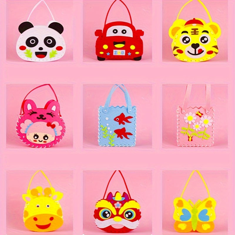 DIY Animal Theme Non-Woven Handbag Kit for Kids