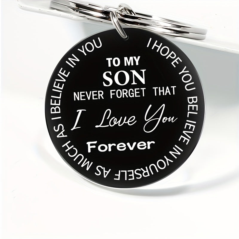 To My Son Never Forget I Love You Forever Acrylic Key Chain For Men