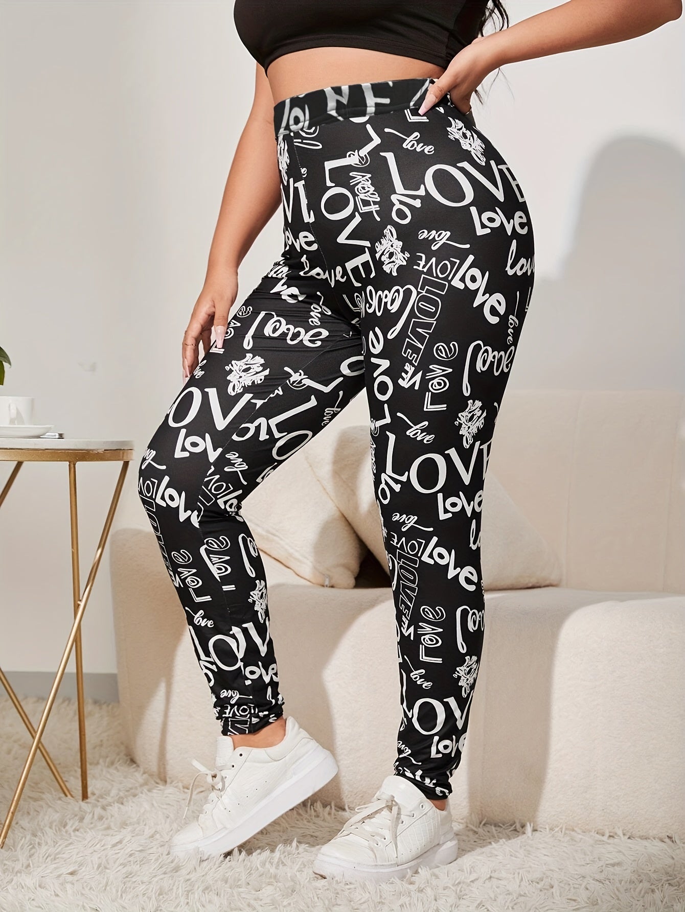  Giraffe Print High Rise Leggings