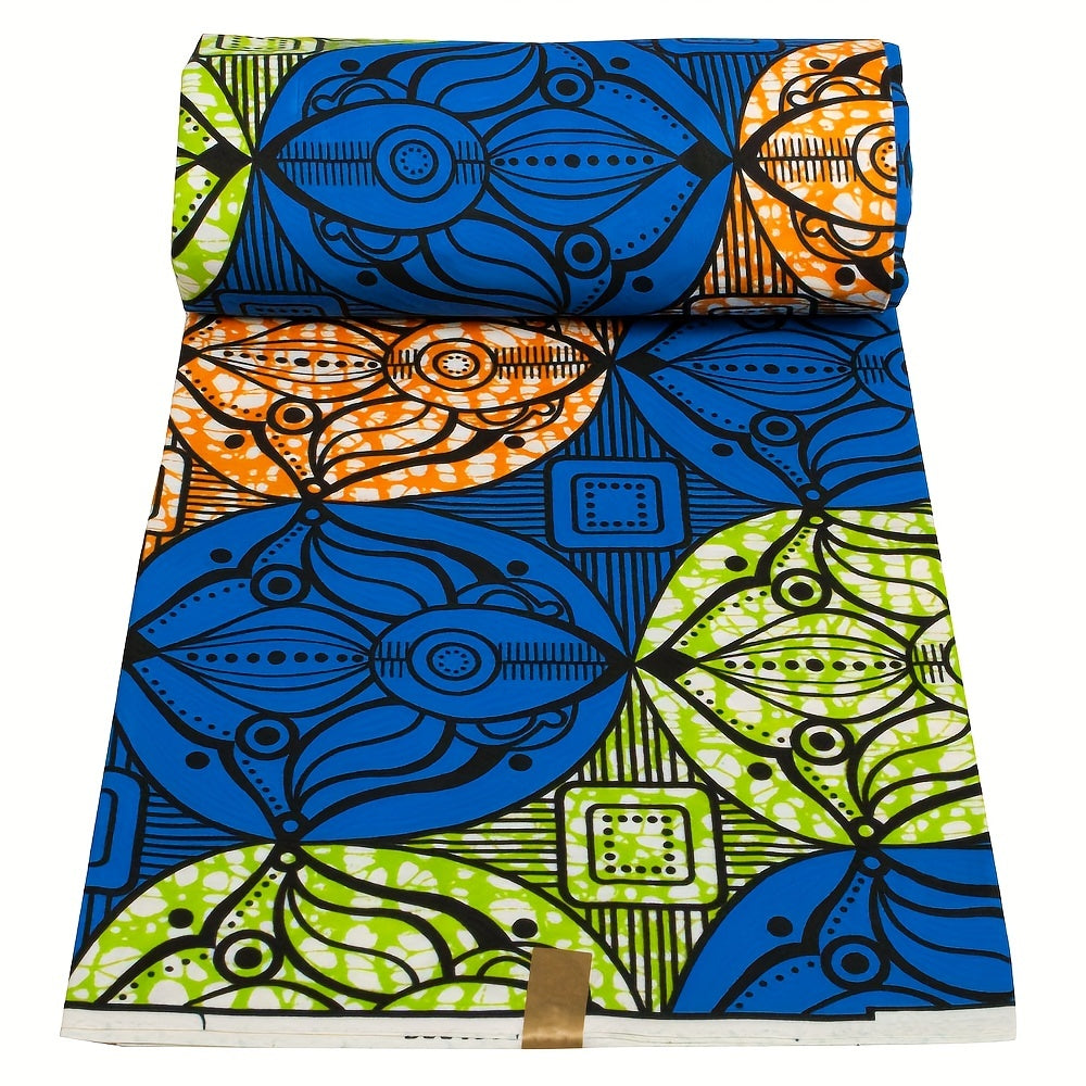 African Wax Dye Fabric 6 Yards Polyester Woven Fabric