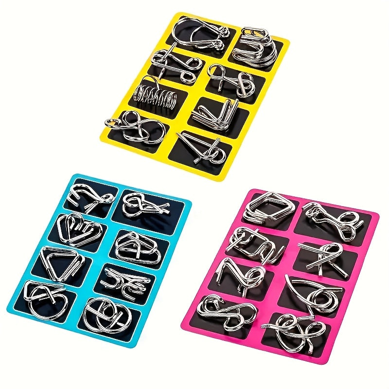 Golden Disassembly Rings Set for Adults & Elderly - Luban Lock Toy