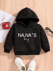 Baby Boys Kids Letter Print Hooded Sweatshirt Pullover Top