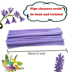 Pipe Cleaner Flower Craft Kit 7 Colors Powder Pearls Chenille Stalk Tutorial