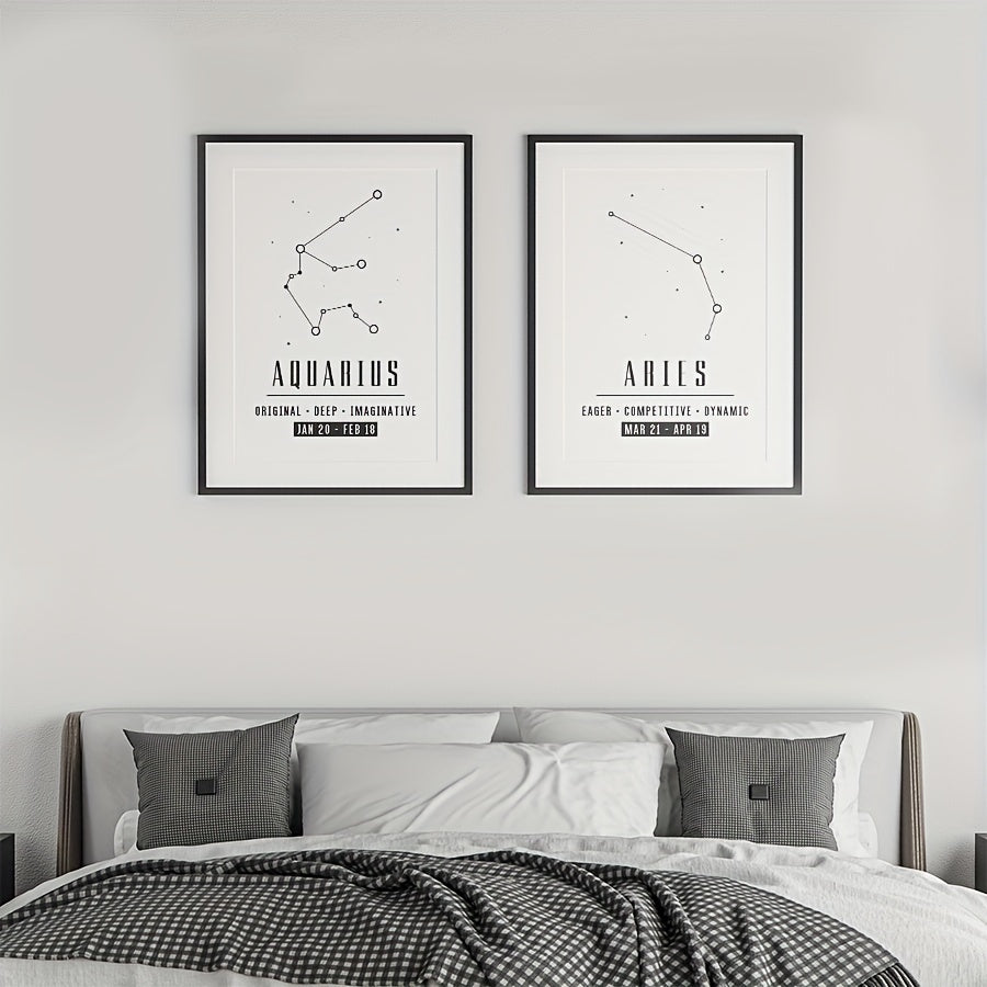 Zodiac Wall Art Minimalistic Posters Home Decor Gift