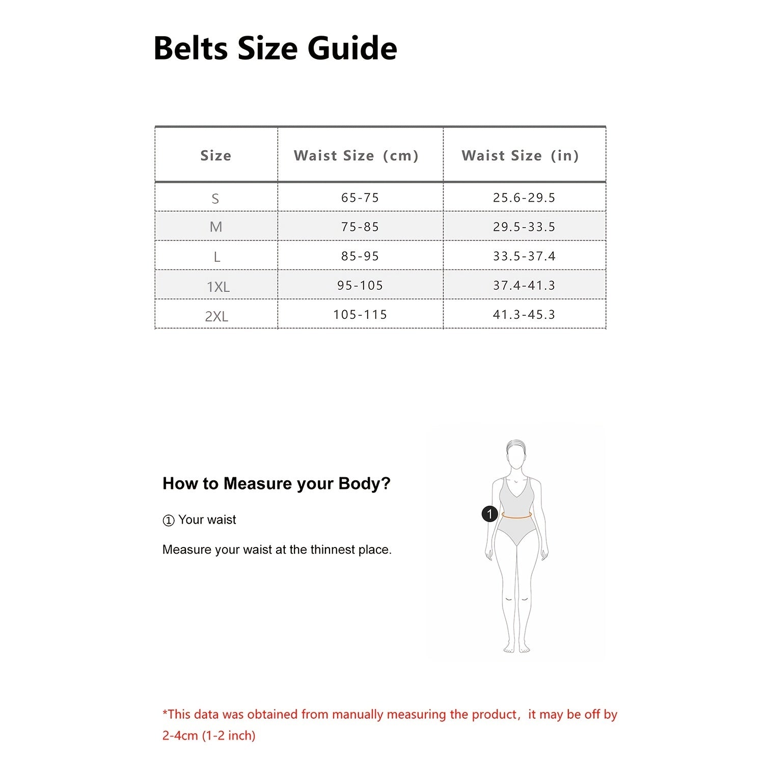 4pcs Square Pin Buckle Belt PU Belt for Women
