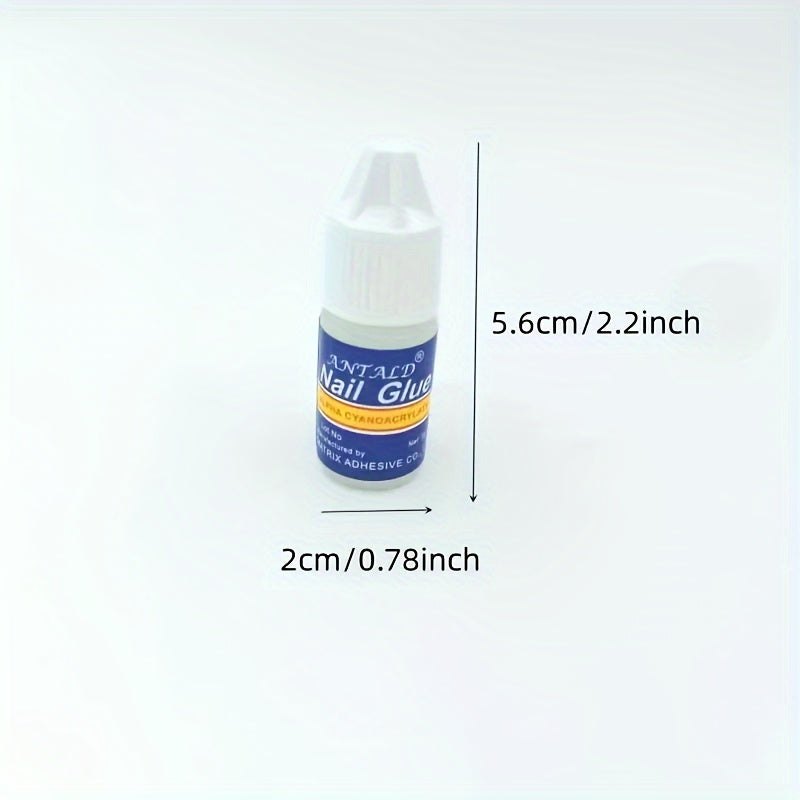 3pcs Nail Glue Transparent Adhesive Gem Gel Nail Art Manicure