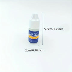 3pcs Nail Glue Transparent Adhesive Gem Gel Nail Art Manicure