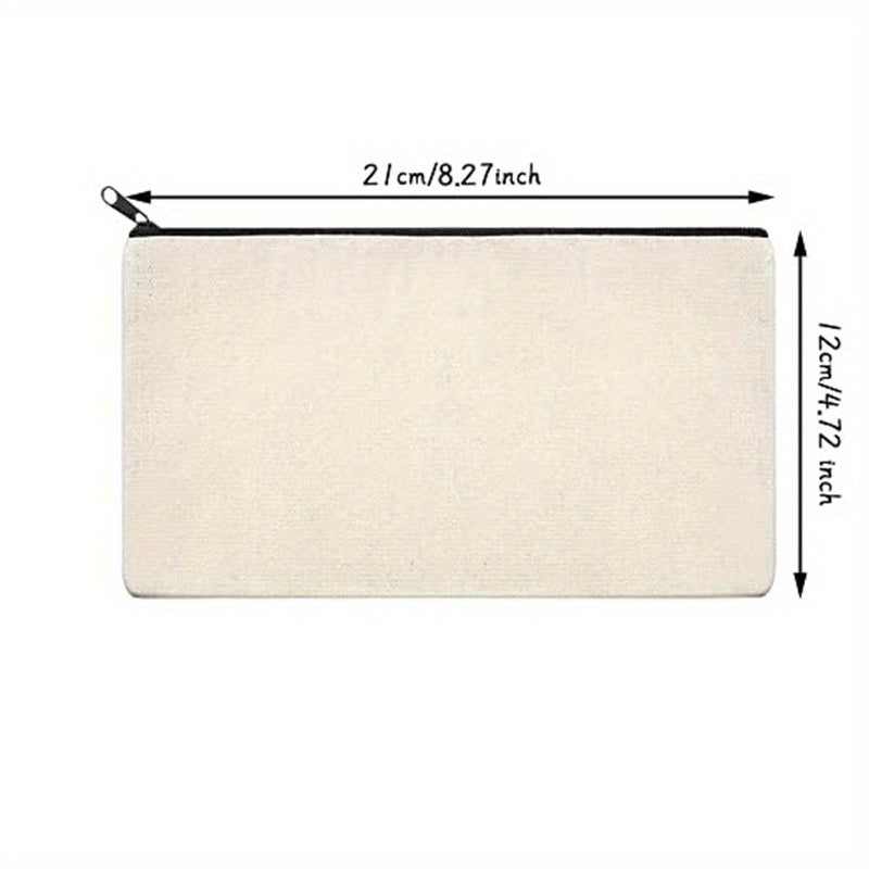 Canvas Zipper Bags for DIY Crafts Small Pencil Boxes Travel Bags