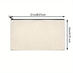 Canvas Zipper Bags for DIY Crafts Small Pencil Boxes Travel Bags