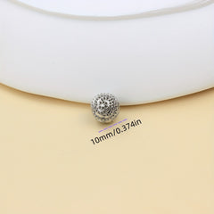 European Silver Plated Safety Bead Clip Stopper Charm Bracelet DIY Jewelry
