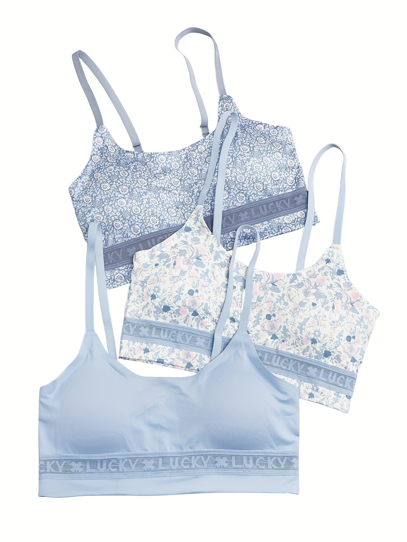 3pcs Seamless Wireless Cami Bra Set
