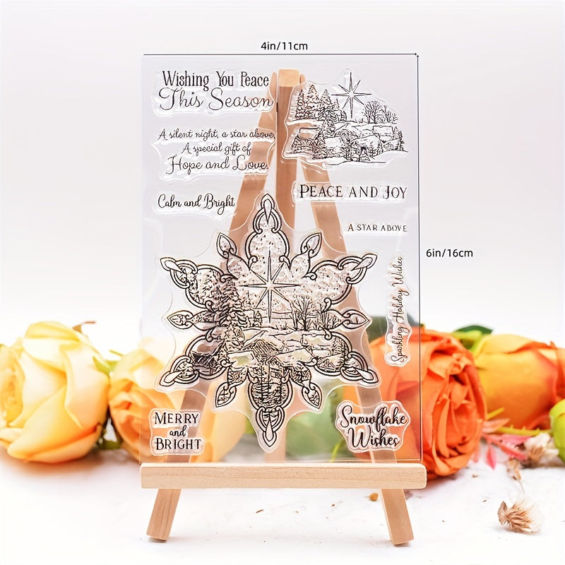 Snow Village Clear Stamp Silicone Stamp For Scrapbooking DIY Card Making