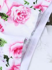 Floral Print Briefs Panties Comfy & Breathable Mid Rise Stretchy Panties