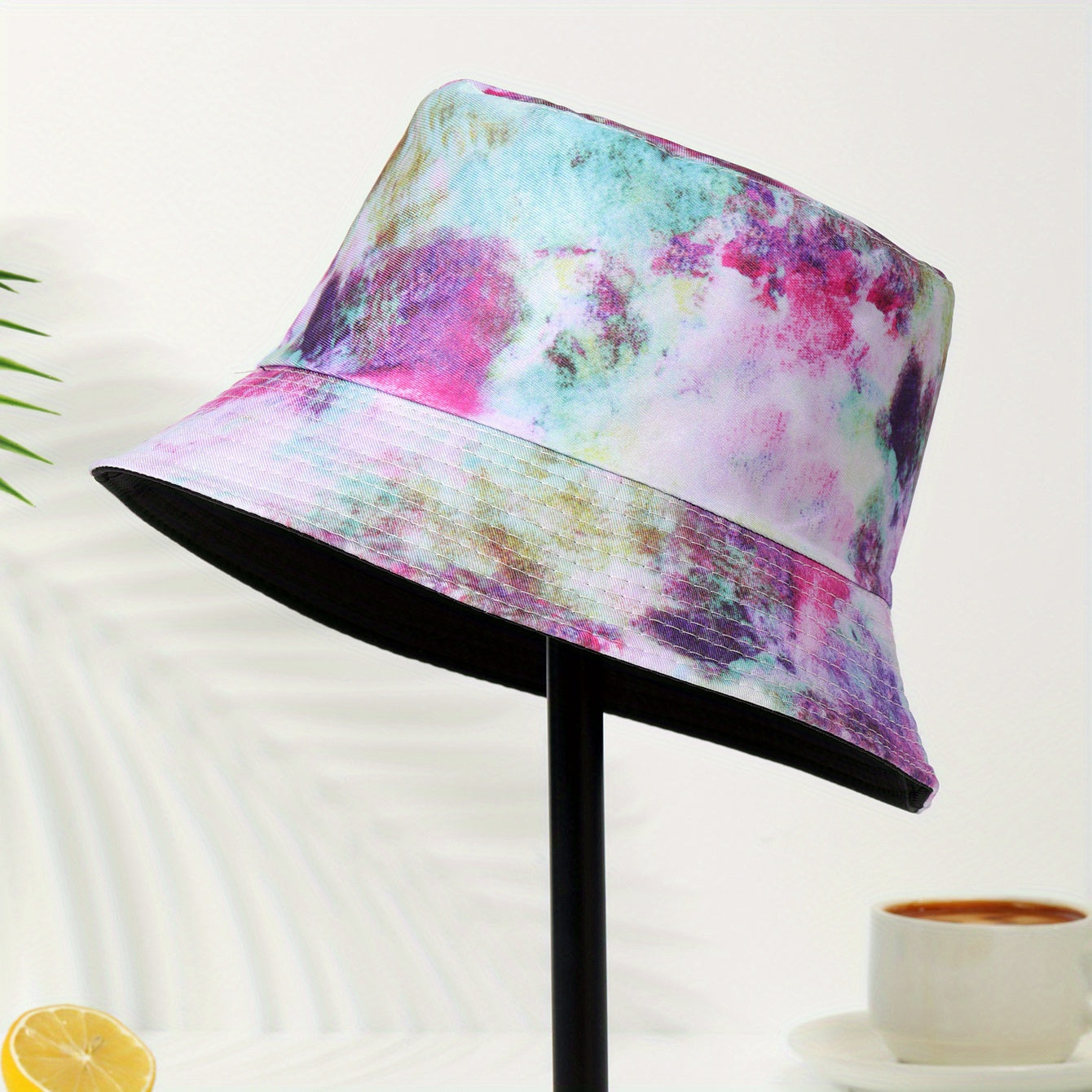 Tie Dye Print Bucket Hat Foldable Fisherman Cap