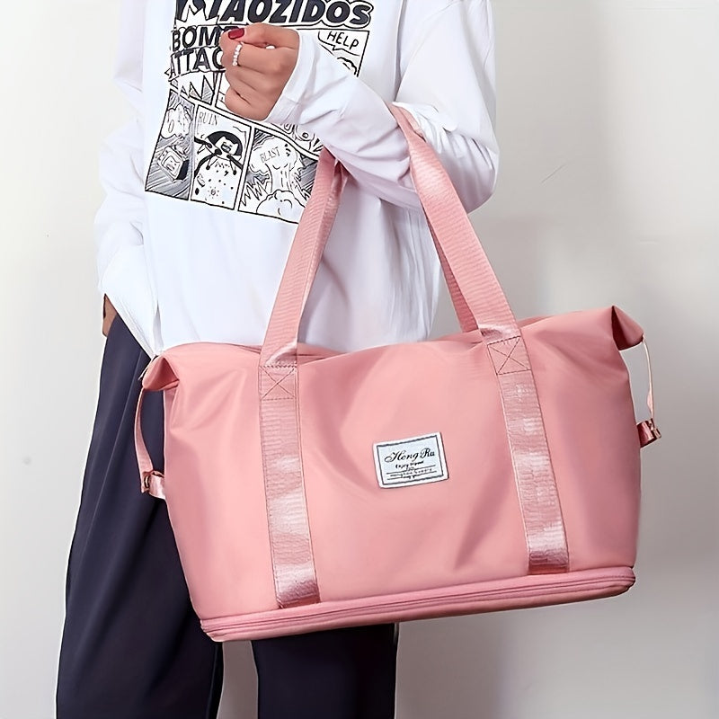 Portable Travel Storage Zipper Duffle Bag Lightweight Handbag