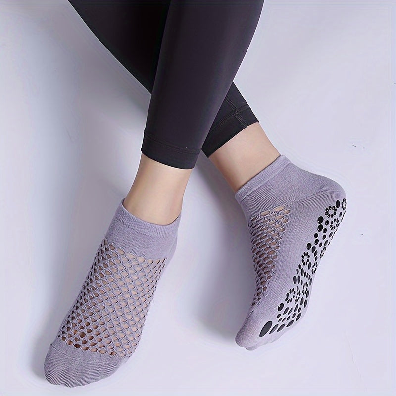 Non Slip Yoga Socks Breathable Mesh Comfortable Fit For Pilates Fitness