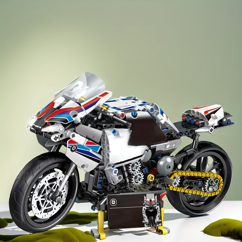 Creative Motorcycle Building Blocks Toy Construction Puzzle ABS Material