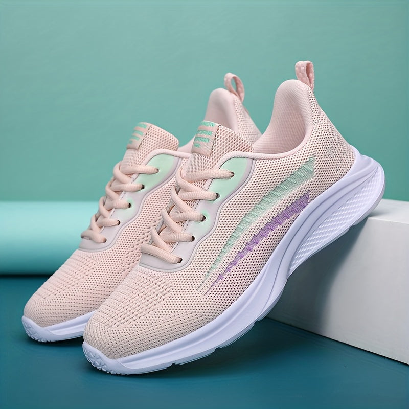 Girl's Lightweight Running Shoes Breathable Lace Up Sneakers