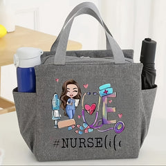 Large Capacity Insulated Animal Print Tote for Women - Durable Polyester