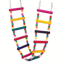 12 Step Wooden Bird Ladder Parrot Training Exercise Toy