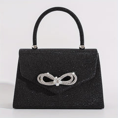 Glitter Satchel Bag with Bowknot for Party