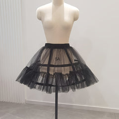 Short Skirt with Elastic Waistband & Steel Rings by Sayabridal