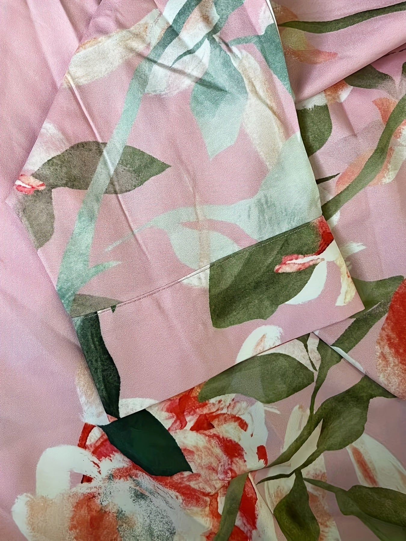  Women's Floral Print Blouse Long Sleeve