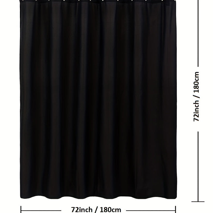 Waterproof Shower Curtain with Plastic Hooks Machine Washable