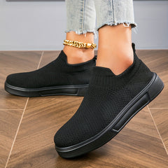 Women's Knit Slip On Sneakers Lightweight Outdoor Shoes