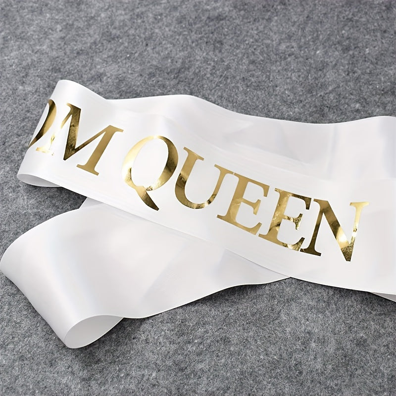 2pcs Party Shoulder Strap Set Prom Decoration Gift King Queen