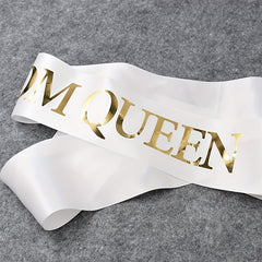 2pcs Party Shoulder Strap Set Prom Decoration Gift King Queen