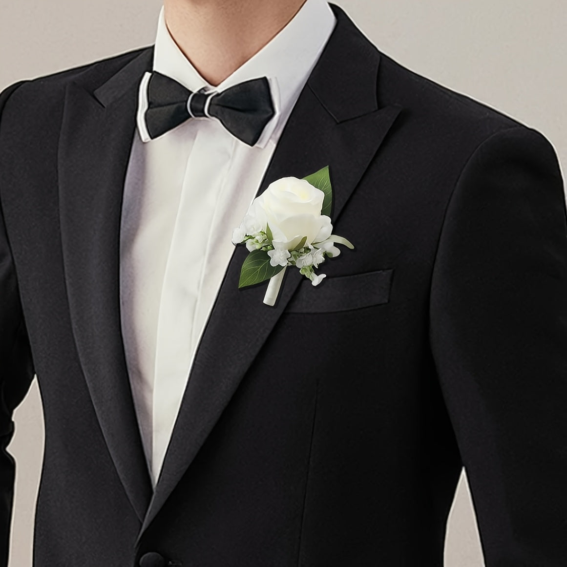 Classic Rose Gypsophila Brooch for Wedding - Bride Wrist Flower