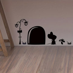Little Mouse Door Hole Wall Sticker Self-adhesive Decoration