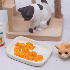 Wooden Cat Tree Playhouse Resin Cat Scene DIY Decor
