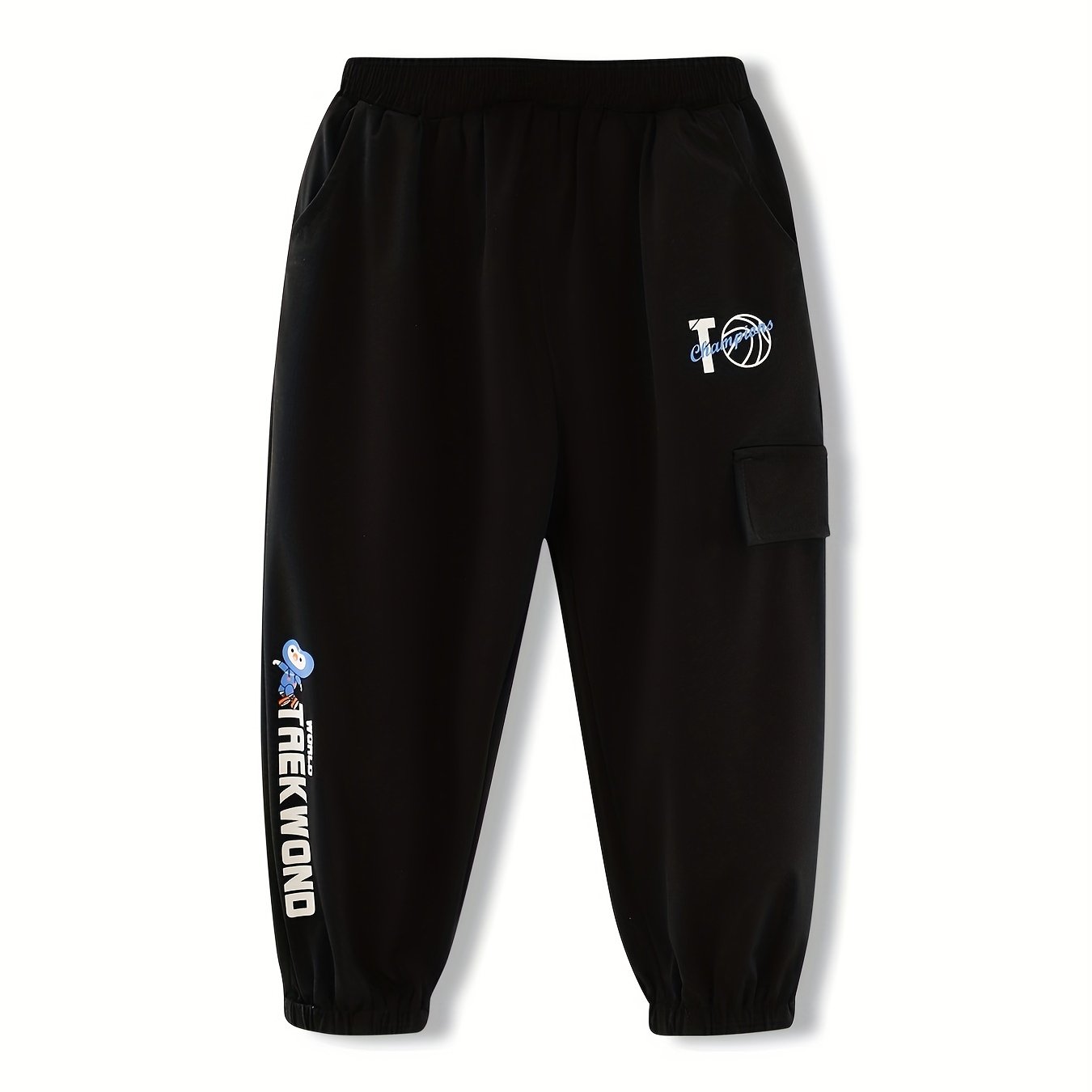 Boys Casual Letter Print Thin Comfortable Quick Drying Pants