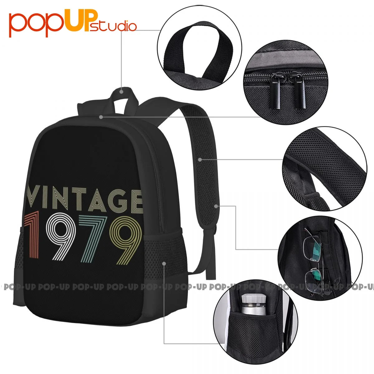 1979 Vintage 40th Birthday Backpack - Large Capacity 3D Printing Multi-function