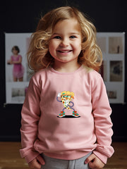 Breathable Pie Graphic Crew Neck Long Sleeve Sweatshirt Pullover