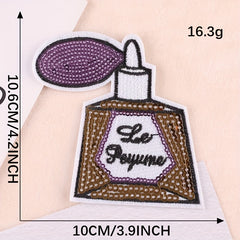 2pcs Sequins Lipstick Embroidered Iron-On Patches for Girls