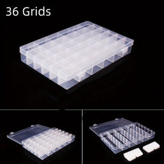 24-36 Grid Plastic Storage Box Jewelry Bead Organizer