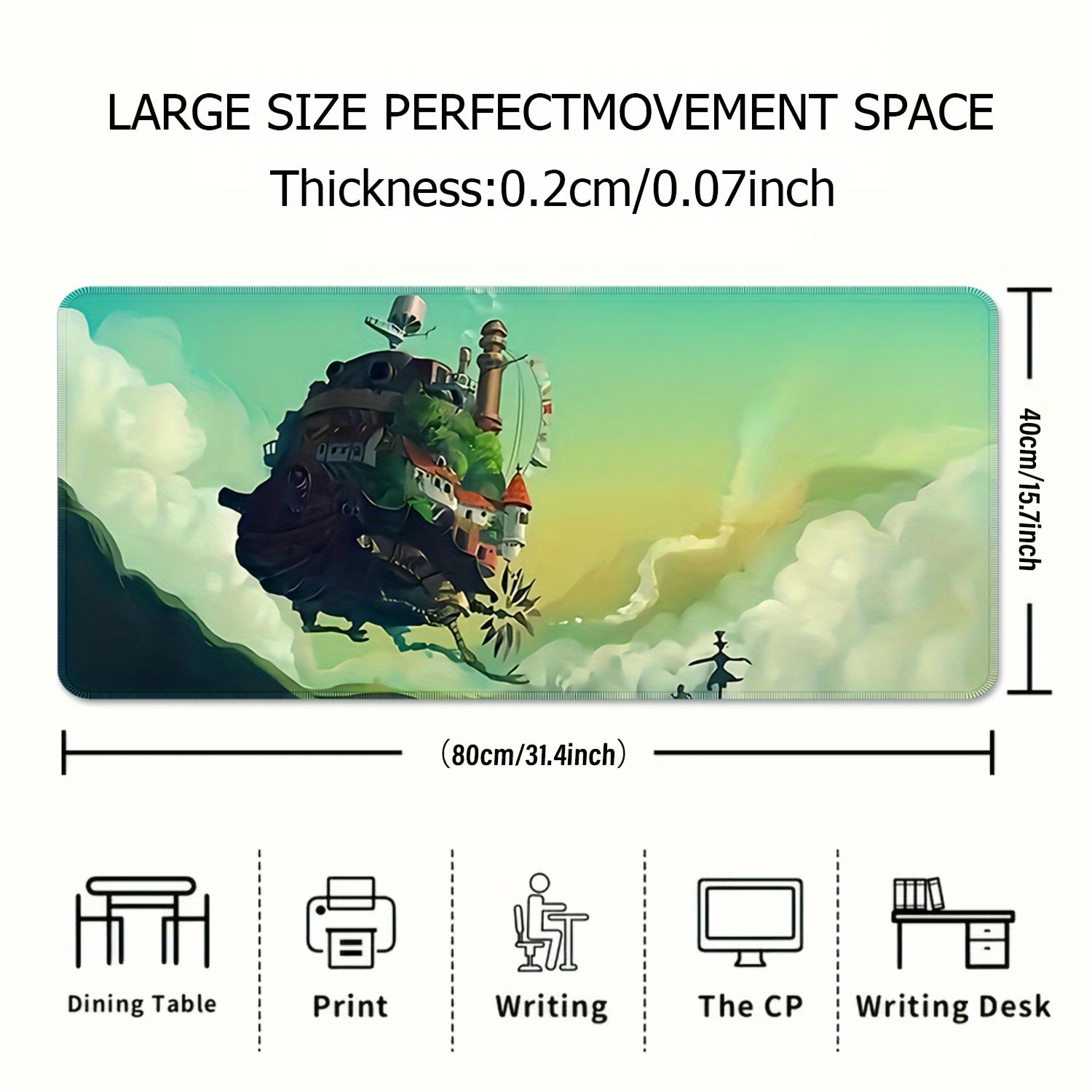 Cartoon Landscape Extended Mouse Pad - Enhance Your Gaming Setup