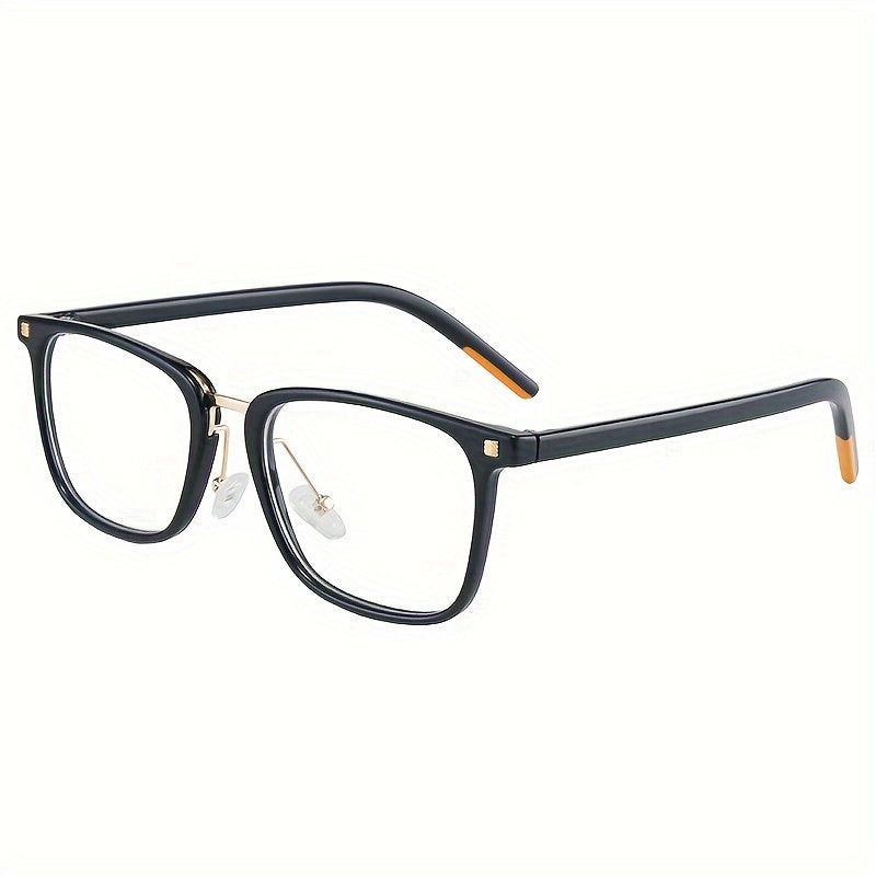 Fashionable Square Frame Glasses Anti Blue Light Blocking Transparent Lens