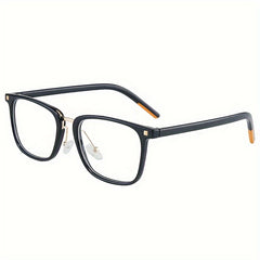 Fashionable Square Frame Glasses Anti Blue Light Blocking Transparent Lens