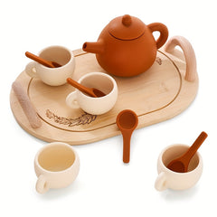 Silicone Afternoon Tea Pretend Play Toy for Parent Child Game