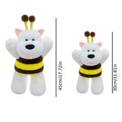 JIAJCHUF Plush Bee Puppy & West Highland Terrier Soft Hug