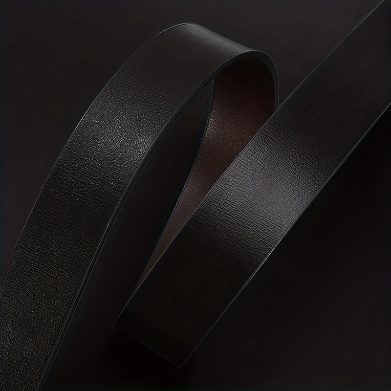 Traditional Zodiac Leather Belt with Symmetrical Buckle for Men