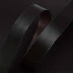 Traditional Zodiac Leather Belt with Symmetrical Buckle for Men