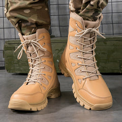 Men's Combat Boots Casual Lace up Walking Hiking Outdoor Shoes Army Boots