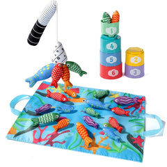Colorful Children's Fishing Toy with Numbered Fish